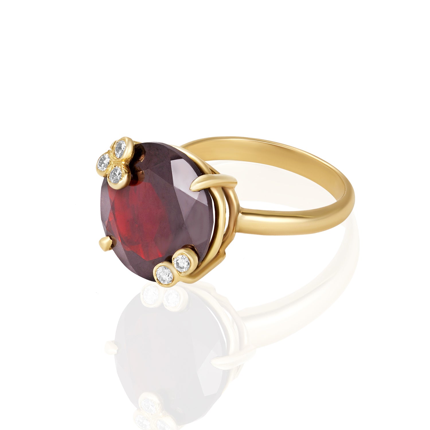 Cynthia Garnet Ring in 14k