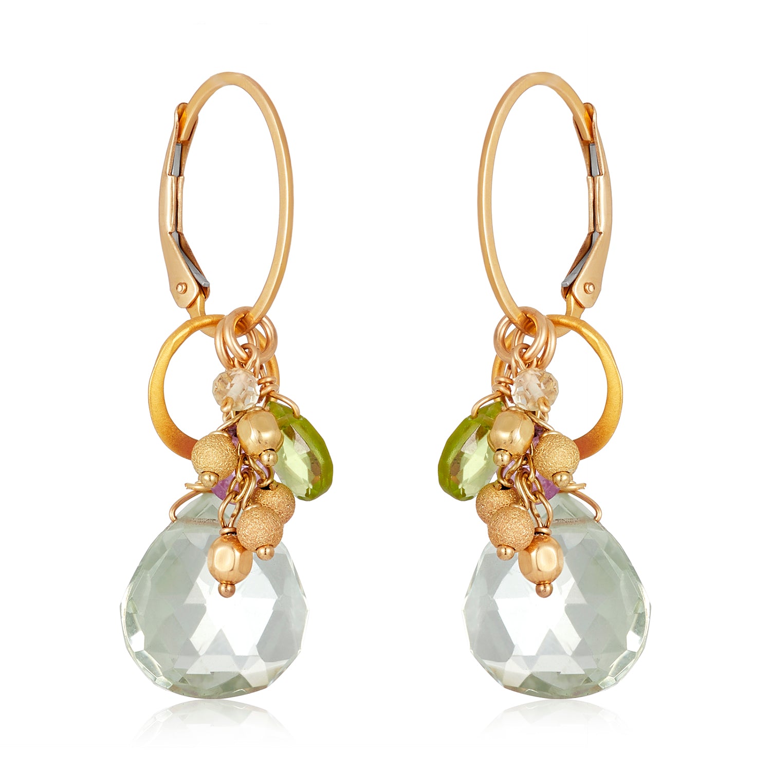 Up/Downtown Earrings -Green Amethyst