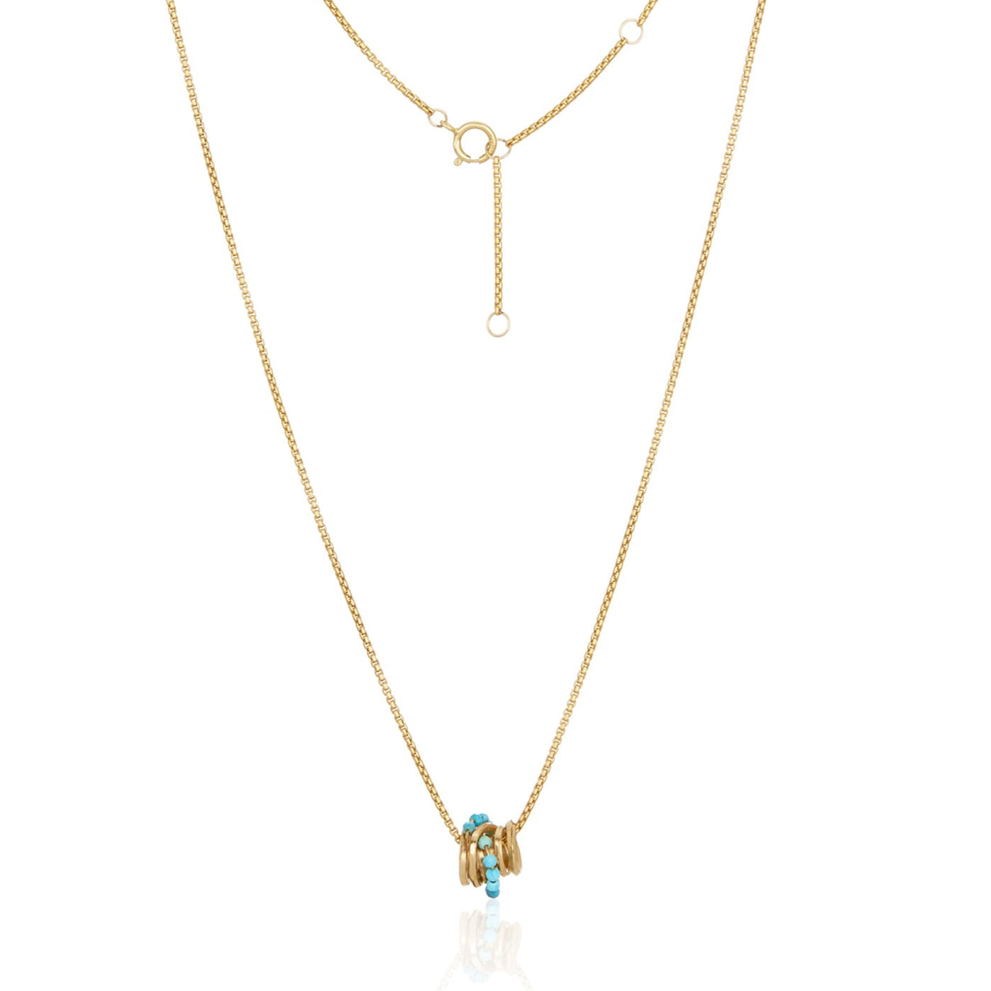 Mia Multi Mini Hoop Gem Pendant Necklace