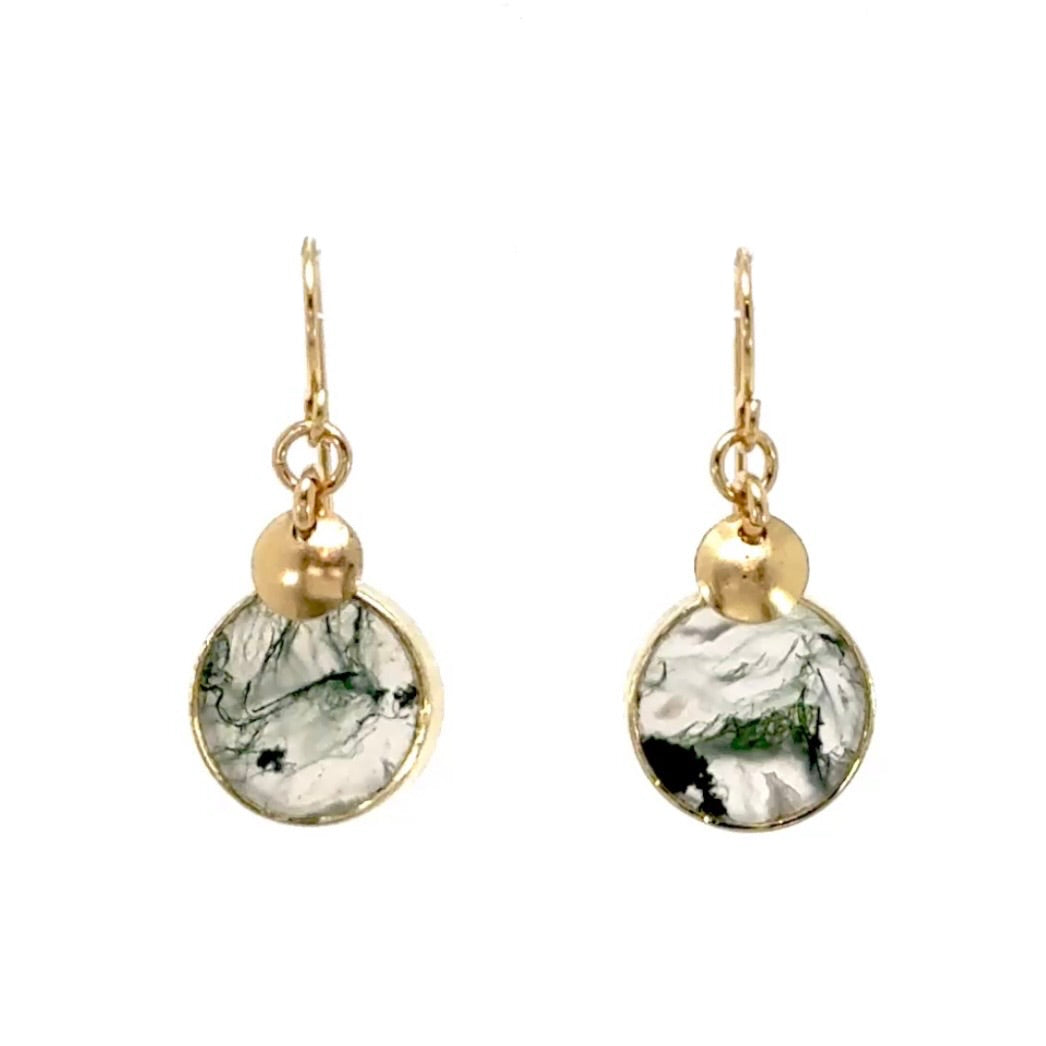 Agate Dome Earrings