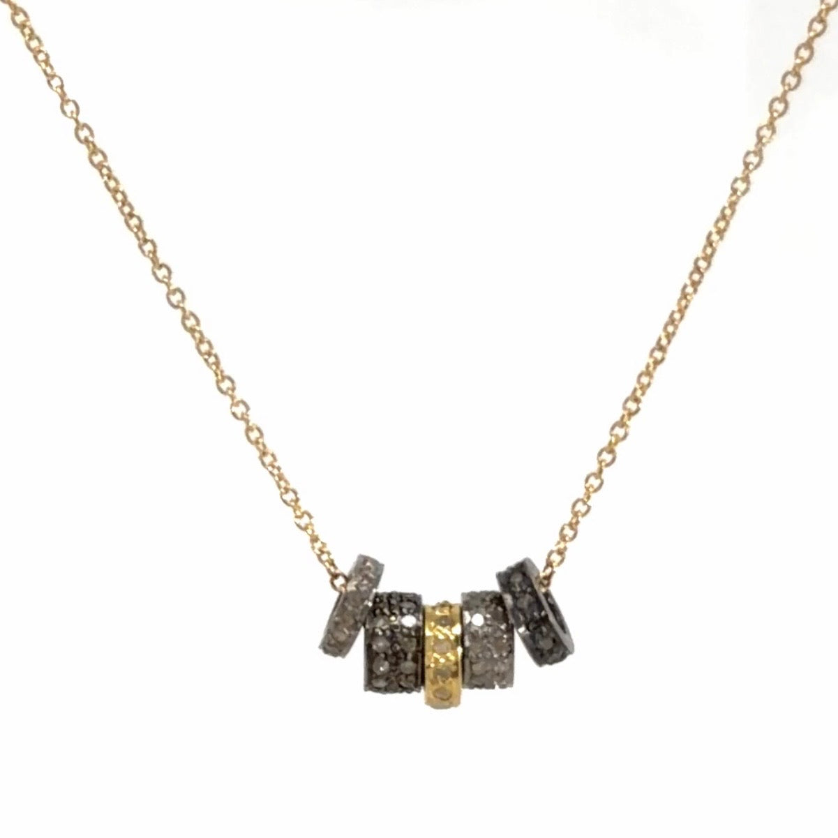 Big dipper diamond roundel necklace