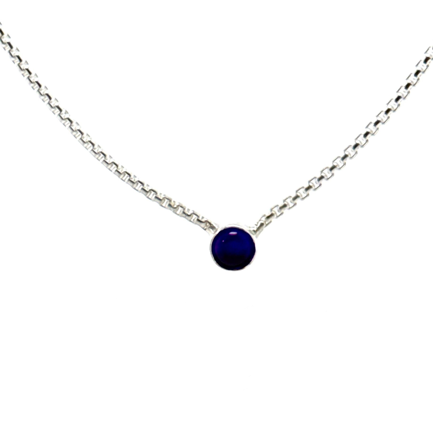 Petite Purple Amethyst Silver Necklace