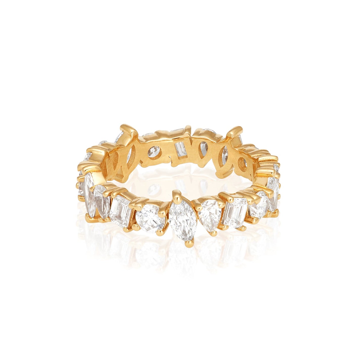 Multishape Eternity Lab-grown Diamond Ring -14k