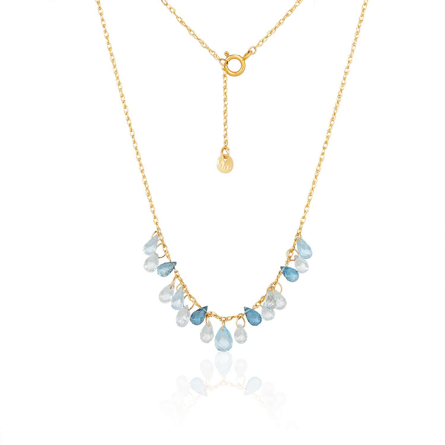 Love In Blue Cluster Necklace