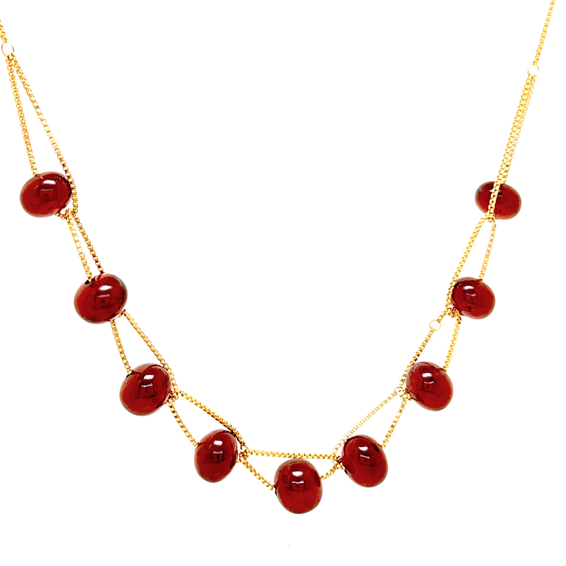 Avery Garnet Bubbly Necklace