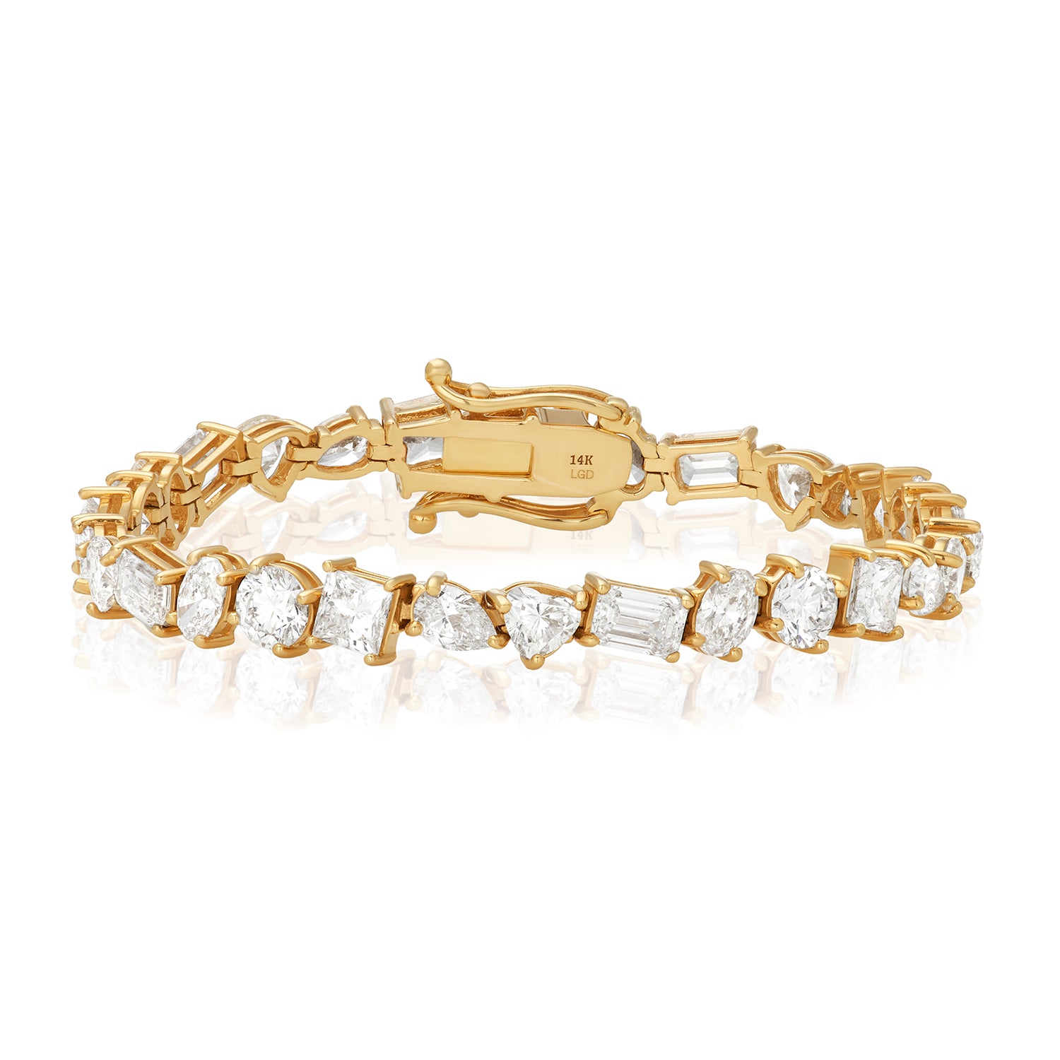 Multishape Lab-Grown Diamond Bracelet 14k