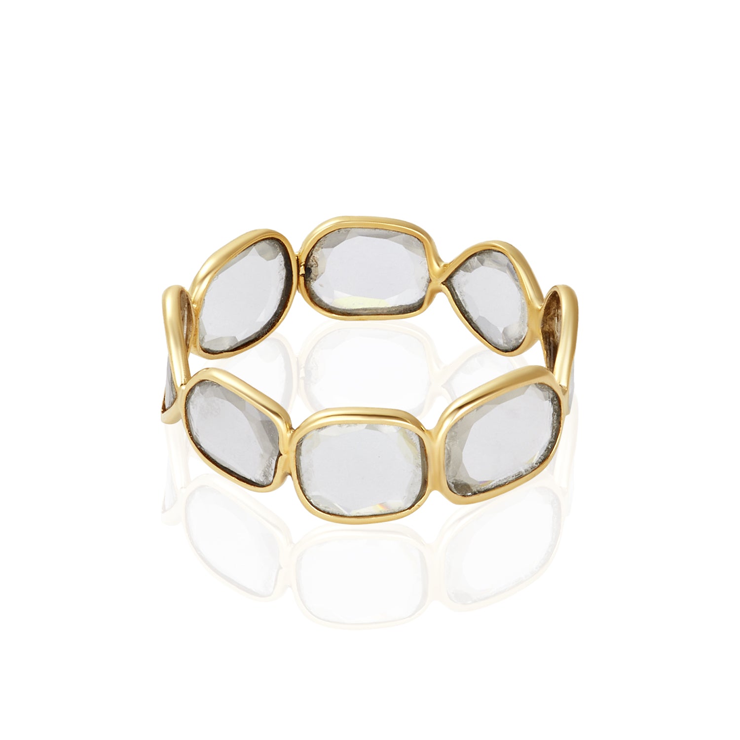 Slice Moissanite Braided Ring