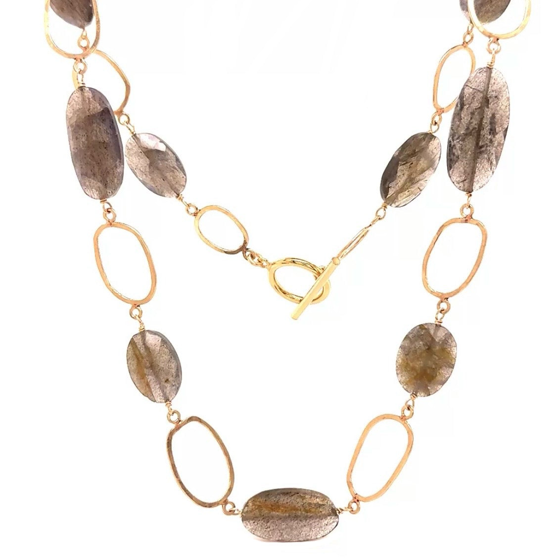 Labradorite Oval Link Necklace