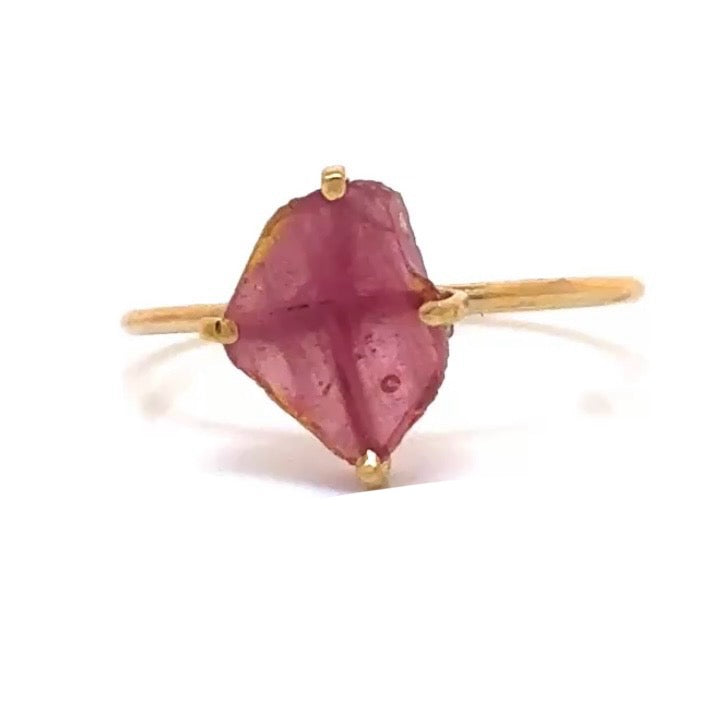 Pink Slice Sapphire Ring