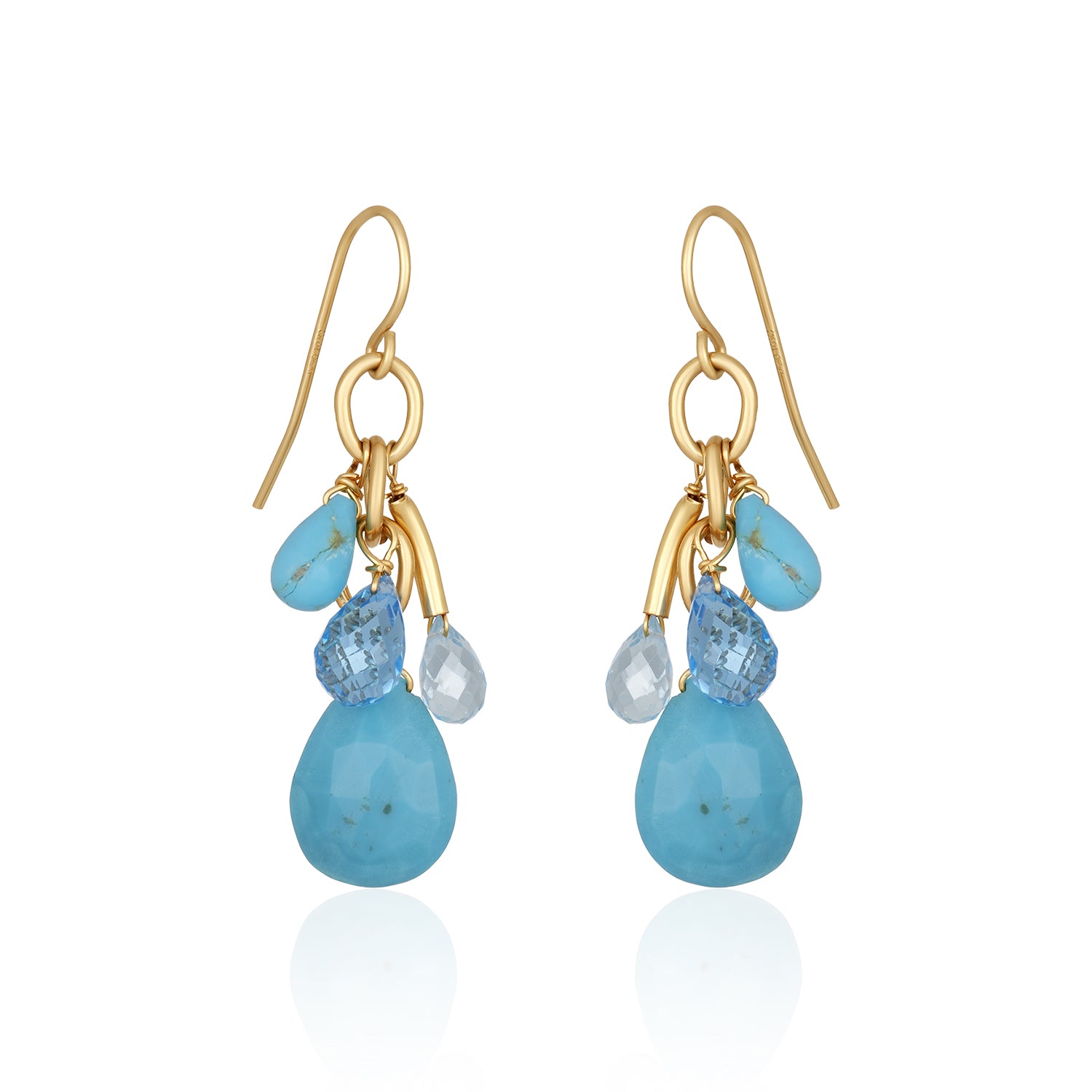 Love In Blue Turquoise Earrings