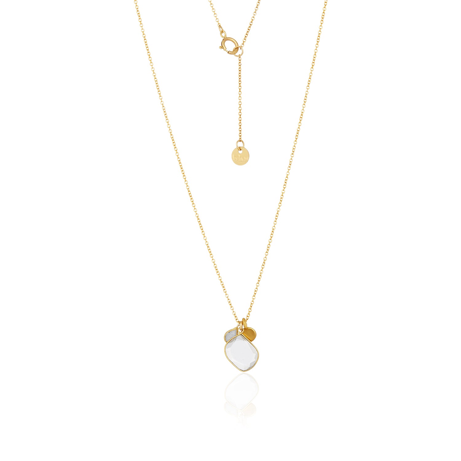 Trio Moissanite Gold Necklace