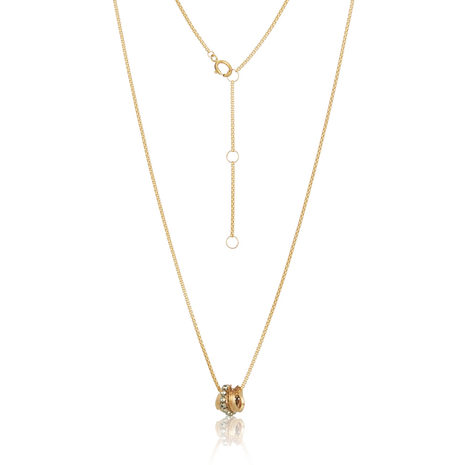Mia Multi Mini Hoop Gem Pendant Necklace
