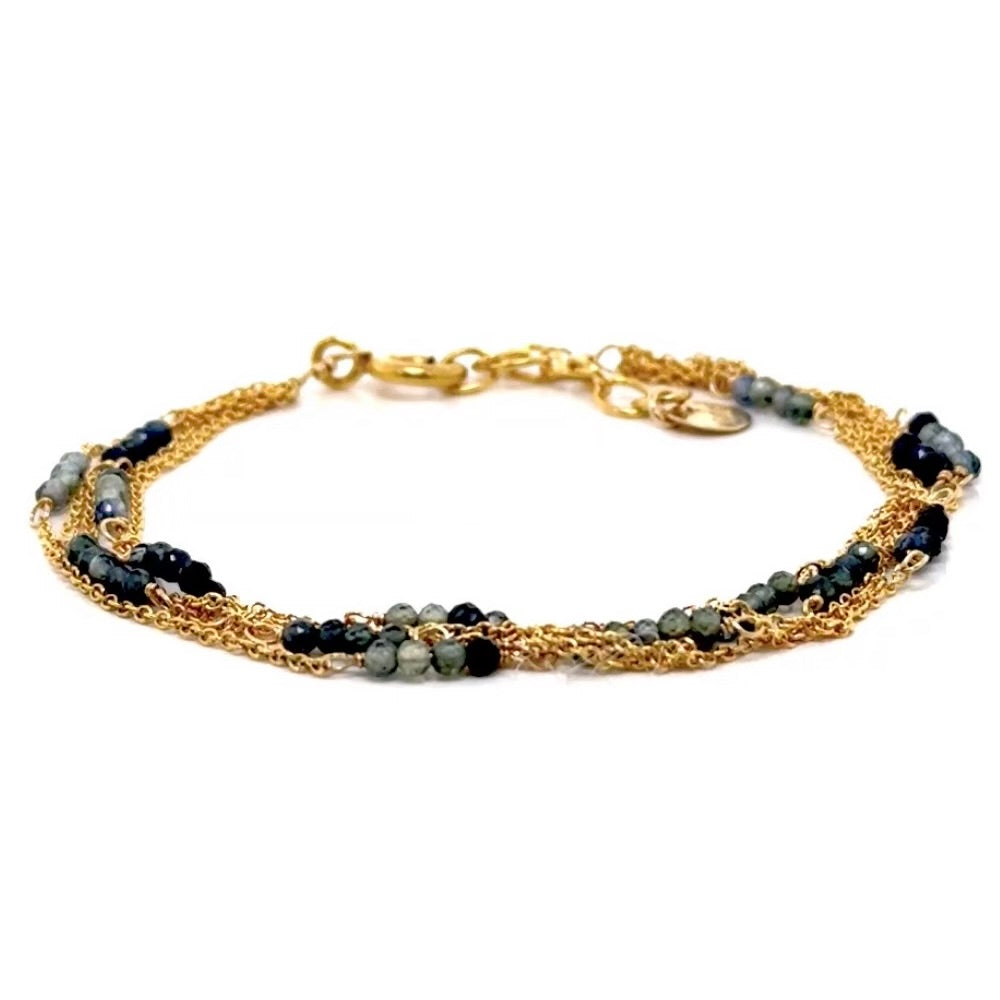 Ombre Beaded Gem Multi Strand Bracelet
