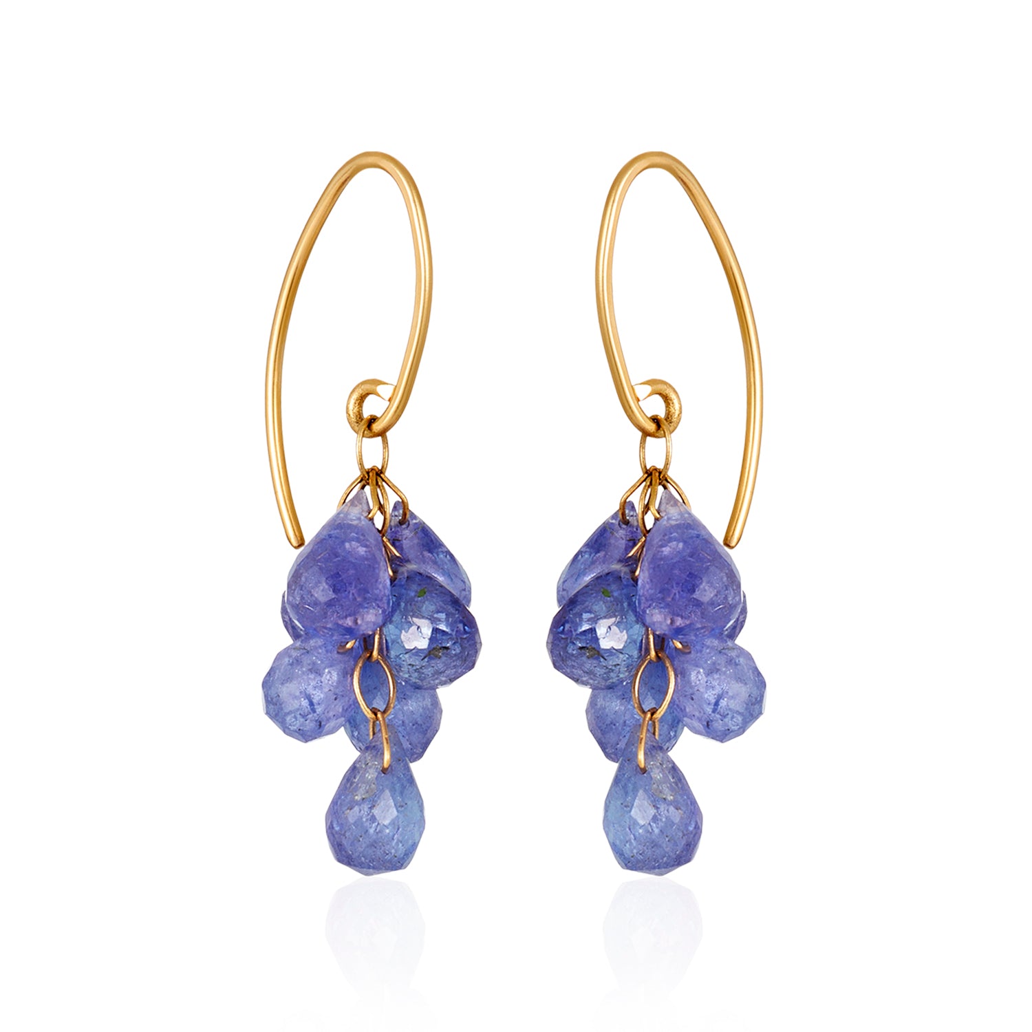 Tanzanite Cluster earrings