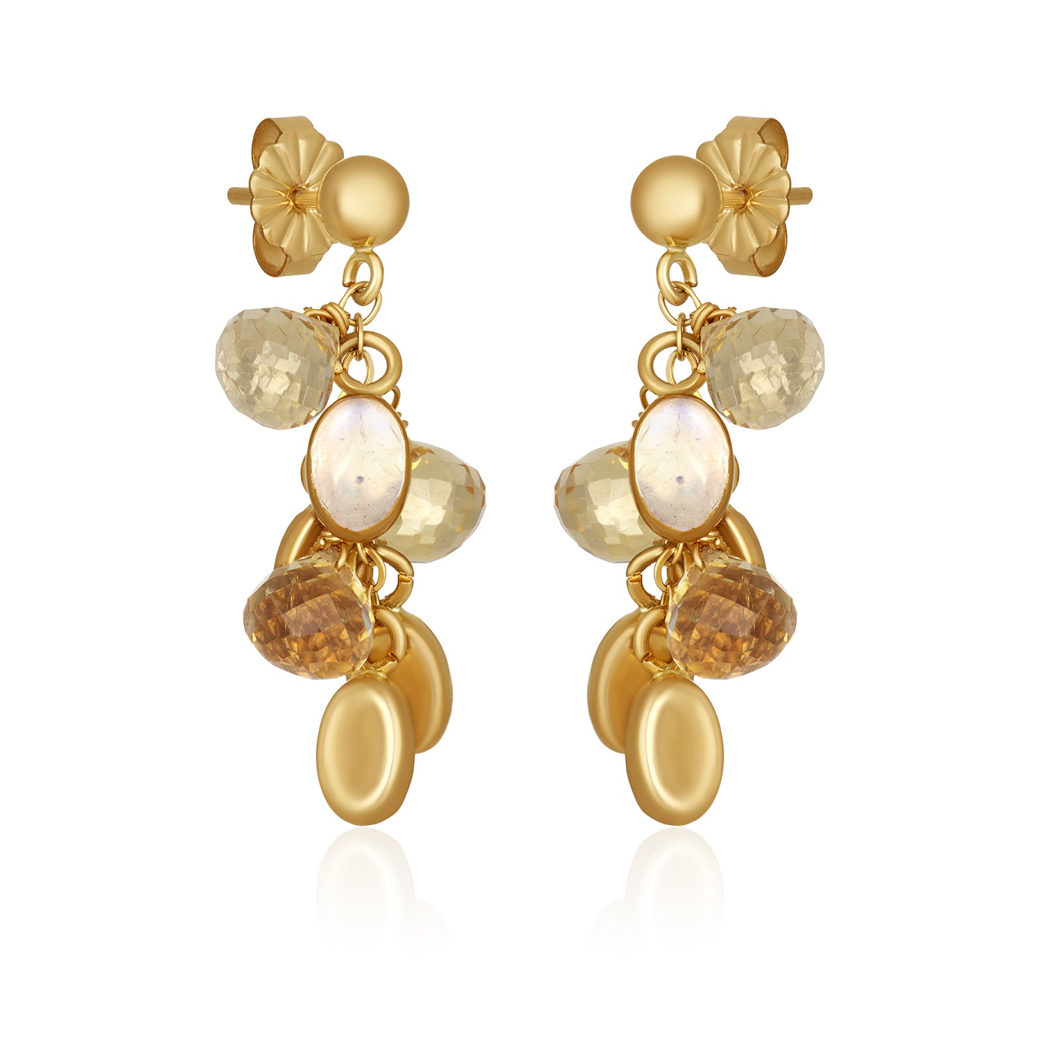 Quasi Una Fantasia Earrings - Citrine