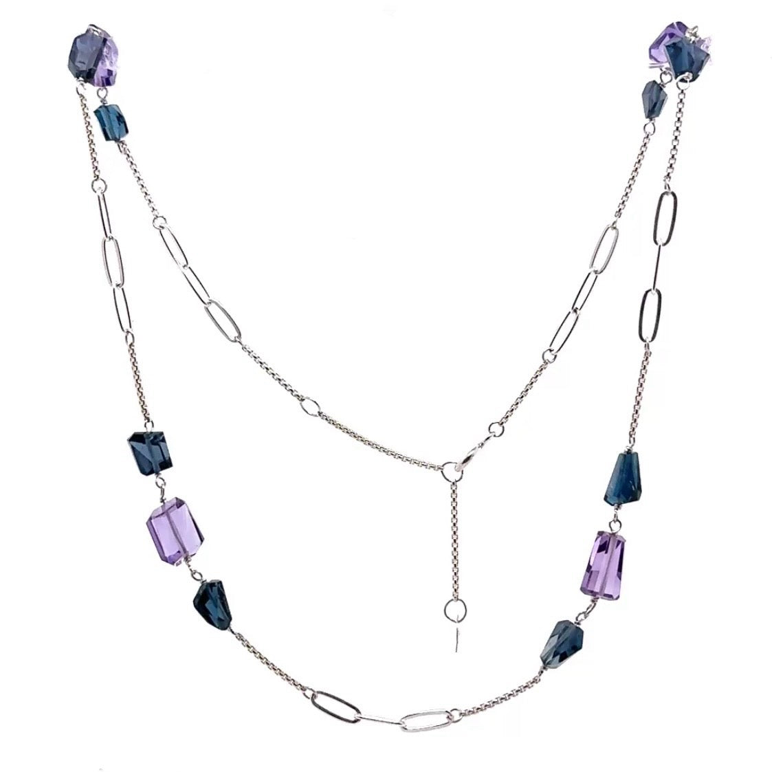 Trio Turquoise Or London Blue Topaz Necklace