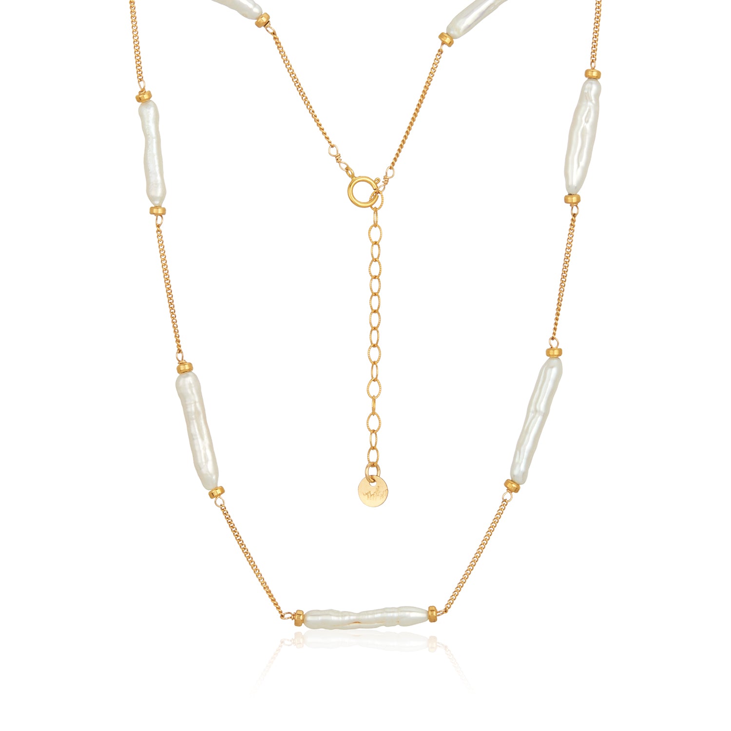 Pearly Biwa Section Necklace