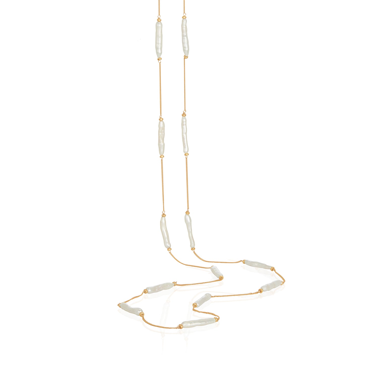 Pearly Biwa Section Necklace