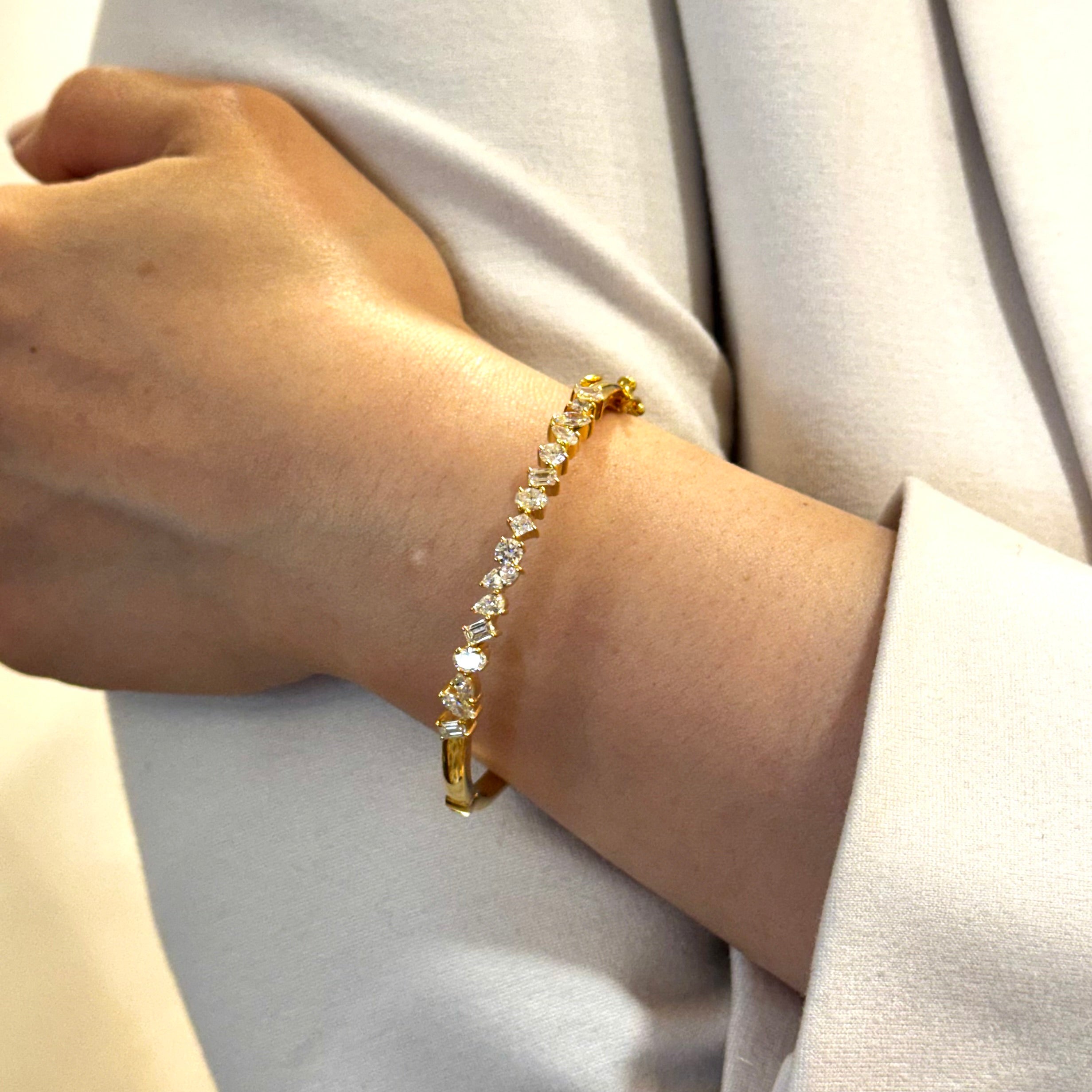 Harvest Diamonds Vermeil Bangle