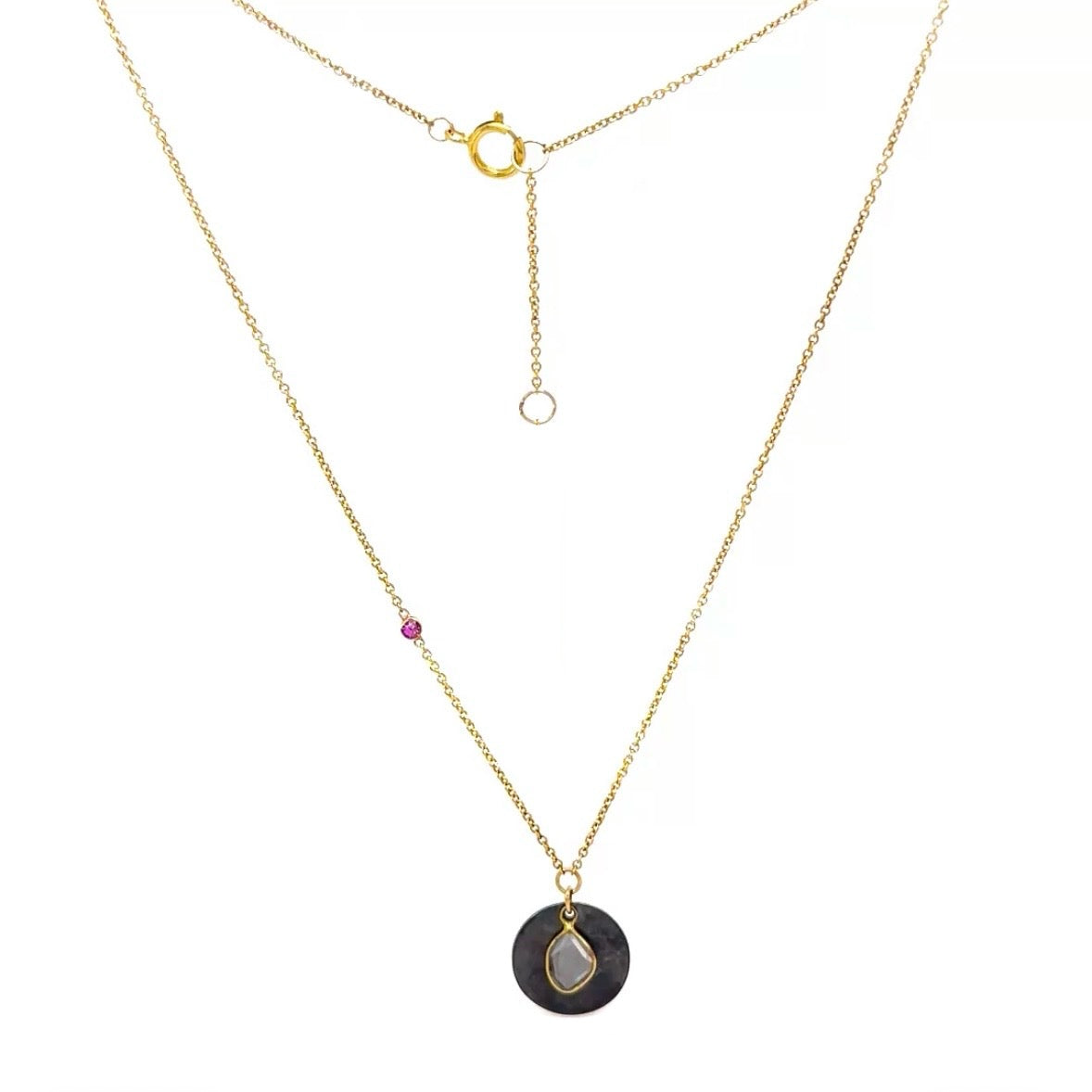 Tag At Moon Moissanite Necklace