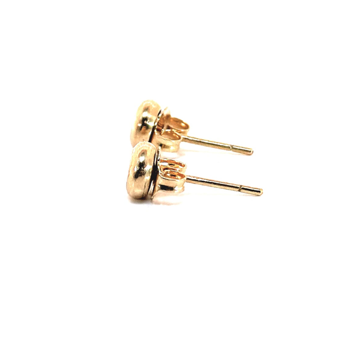 Diamond Dome Studs -14k gold