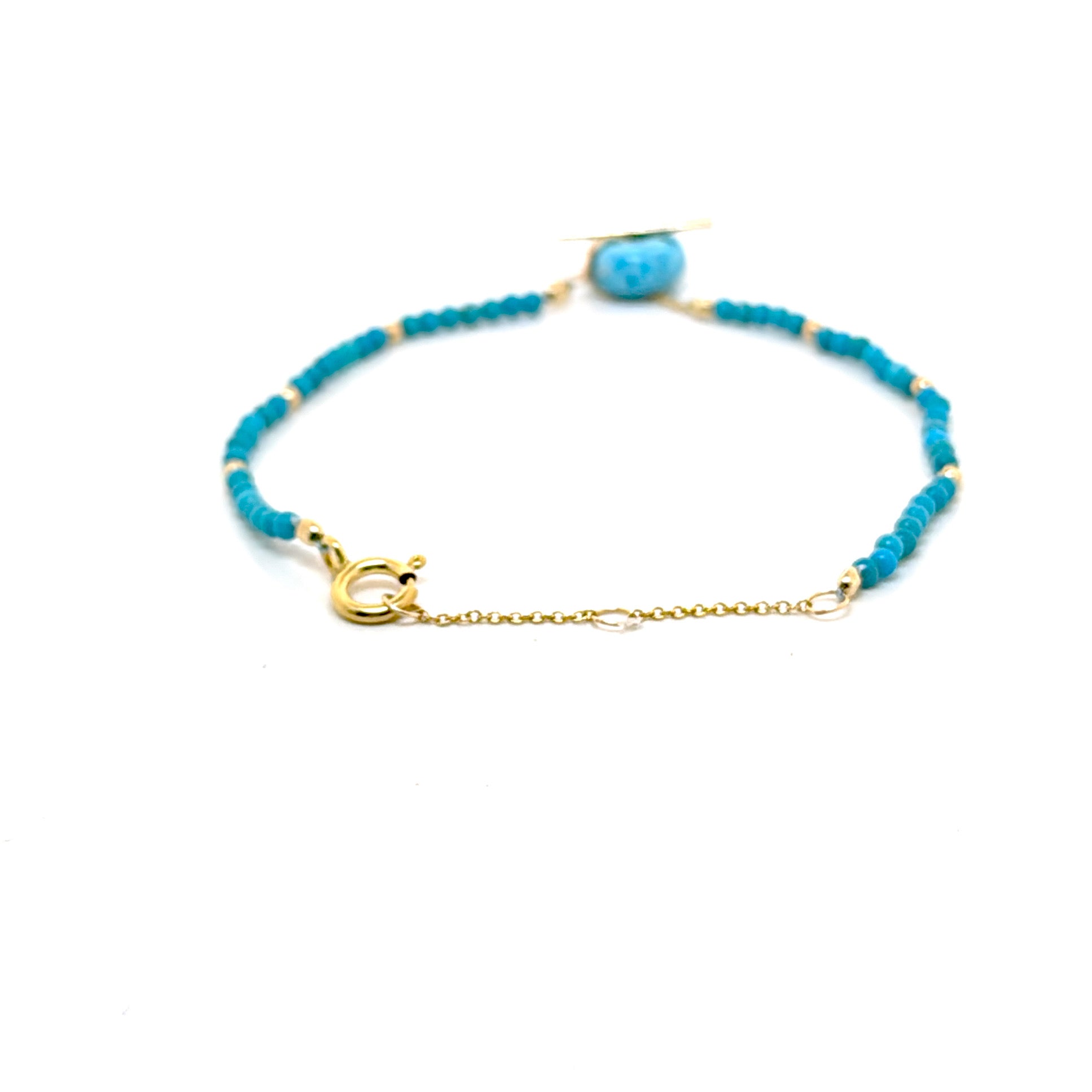 Donut Jade Turquoise Or Green Sapphire Bracelet