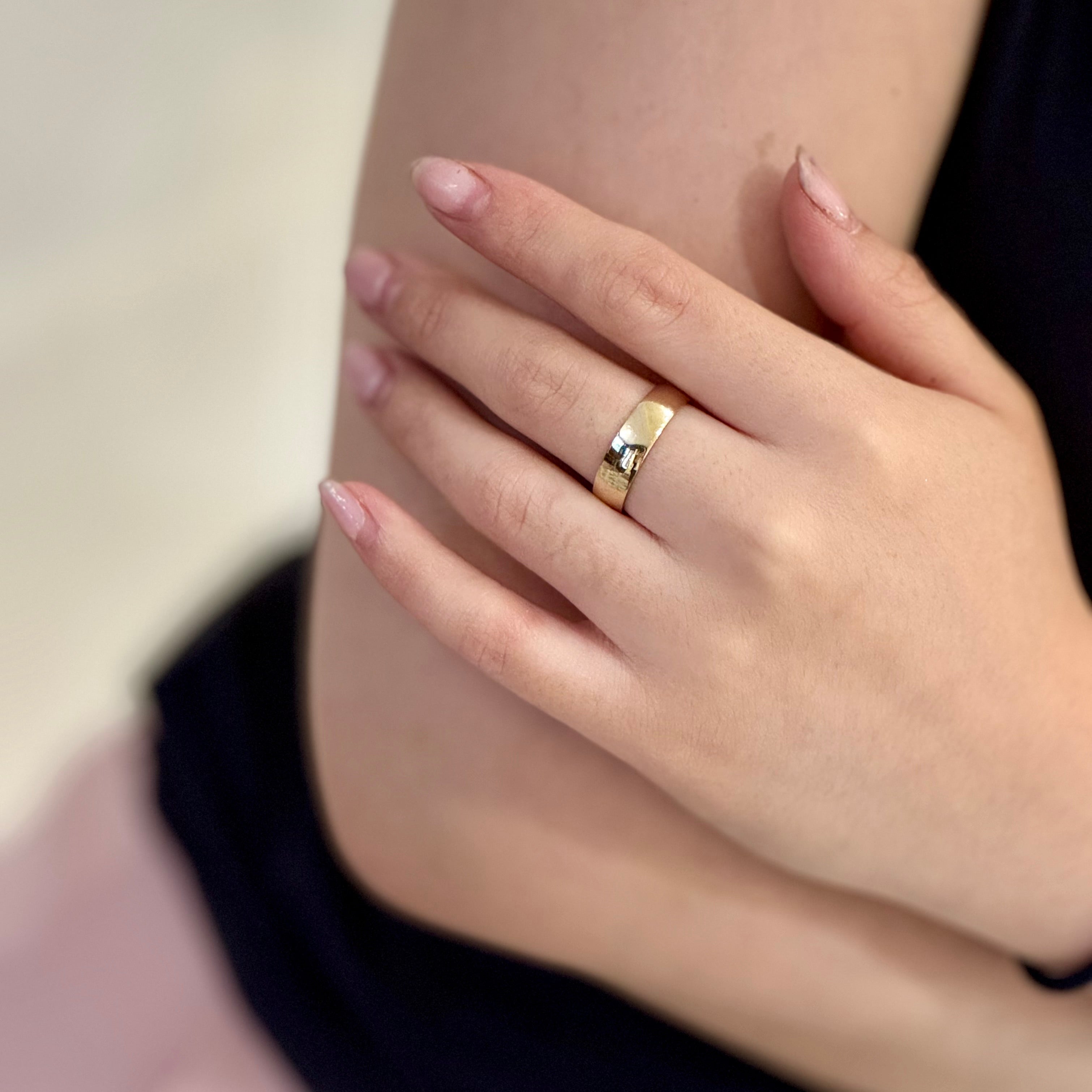 Dome Band Ring In 14k