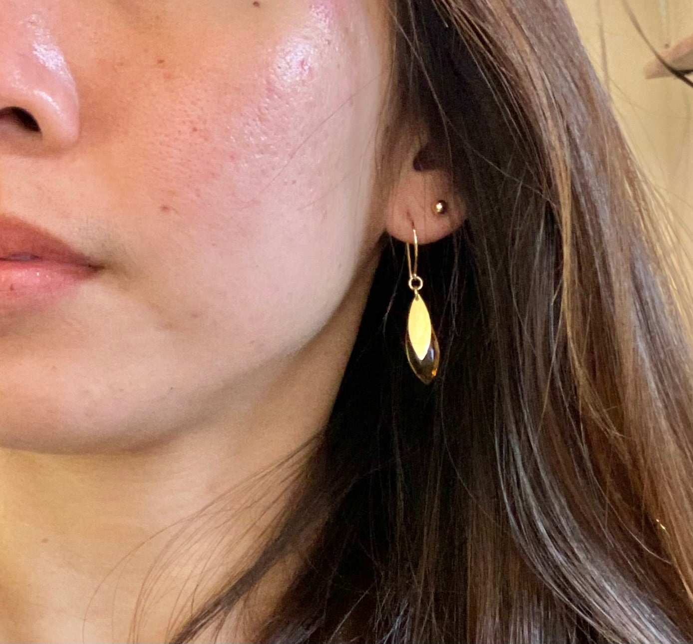 Leaf gem Earrings