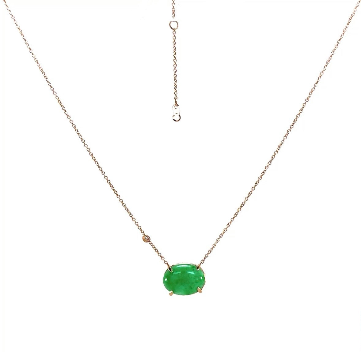 Burmese Jade Necklace In 14k