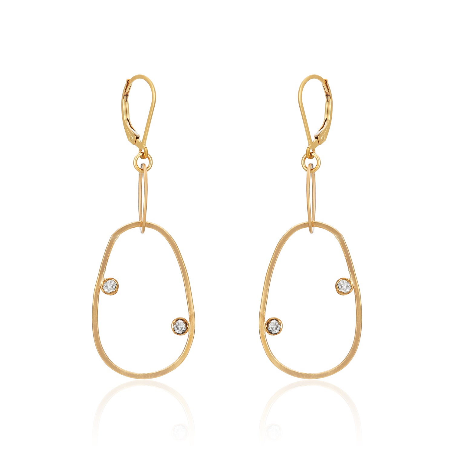 Double Hoops Lab Grown Diamond Earrings