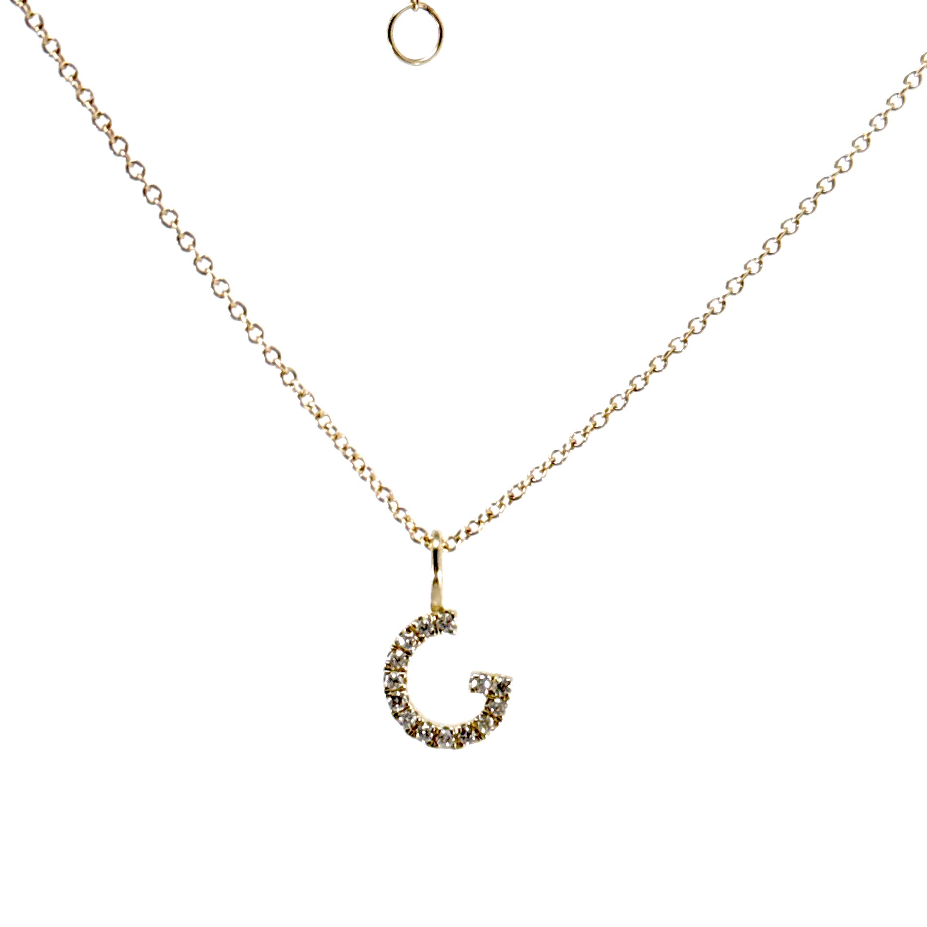 Diamond Initial Necklace in 14k