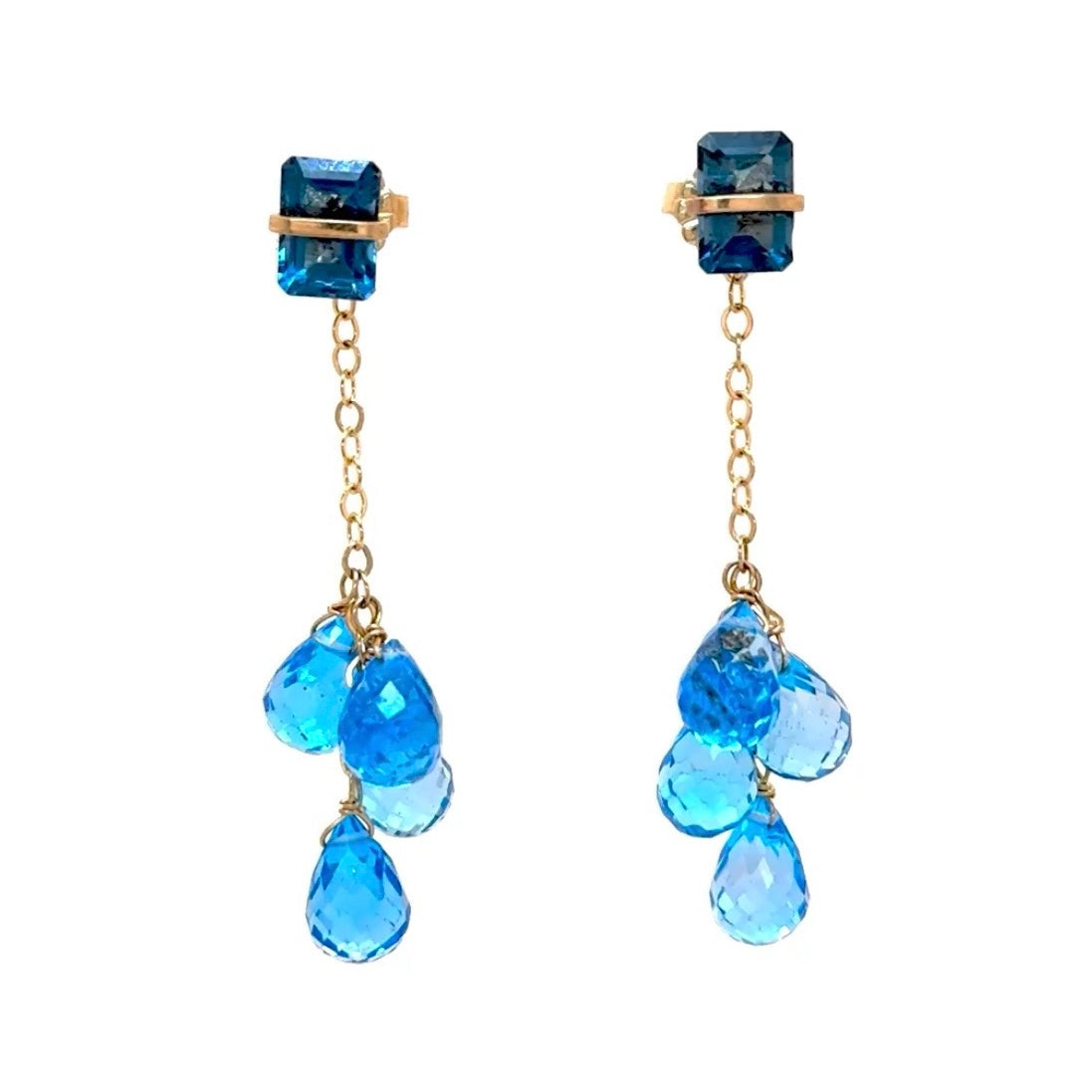 Waterfall Topaz Wired Studs Earrings