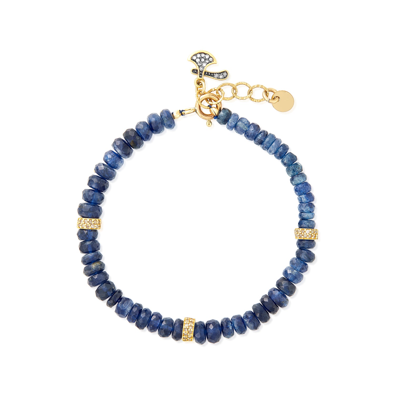 Sapphire With Diamond Roundel Bracelet