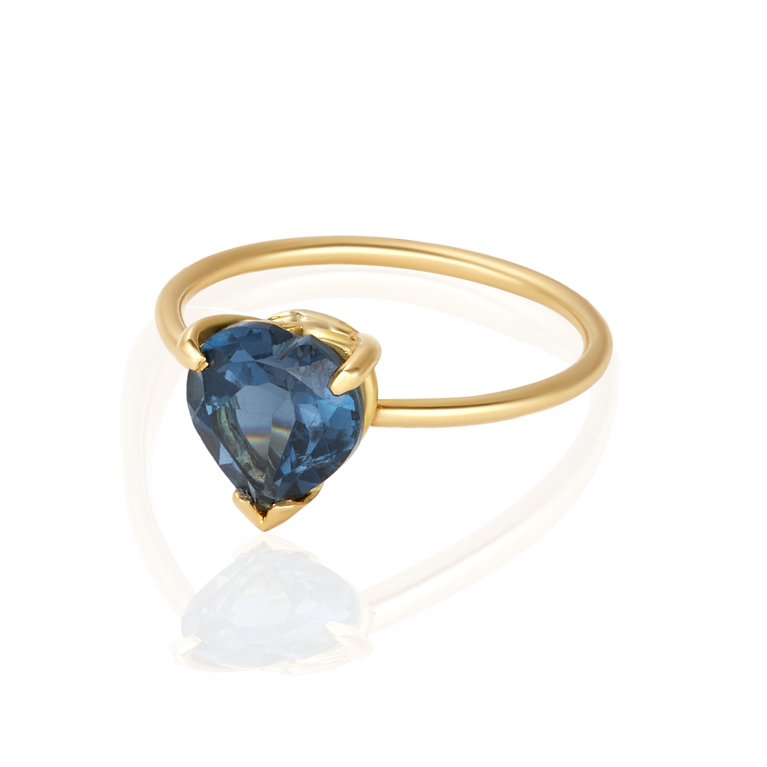 Hearty London Blue Ring In 14k