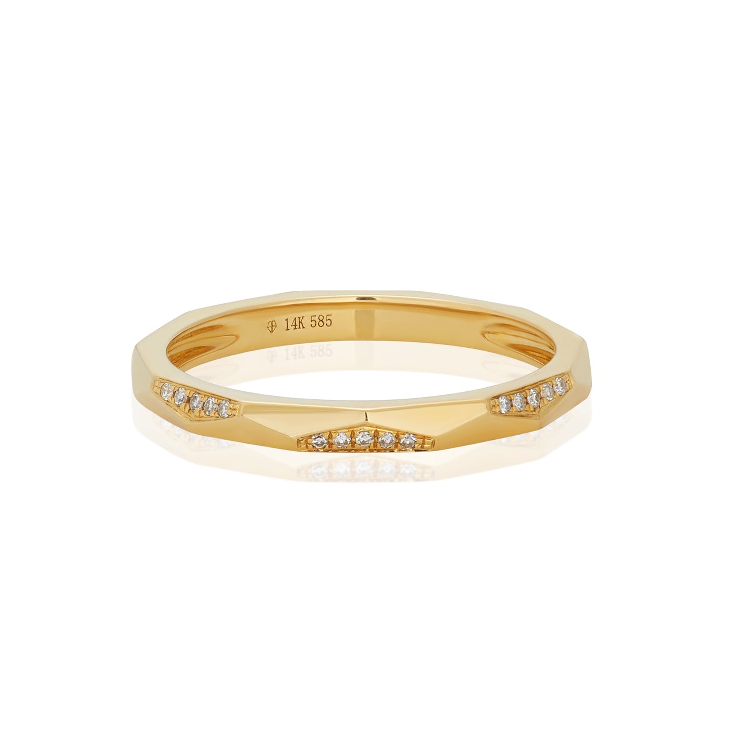 Pave Diamond Art Deco Ring In 14K