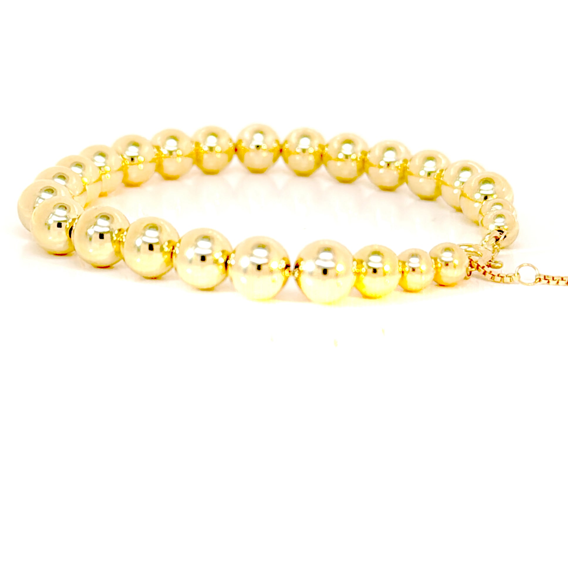 14k Gold Beads Bracelet