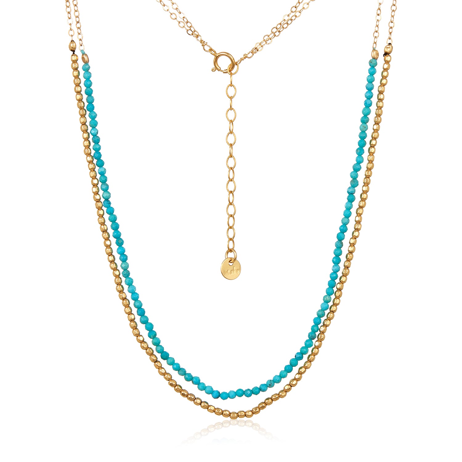 Goldilocks Double Strand Turquoise Necklace