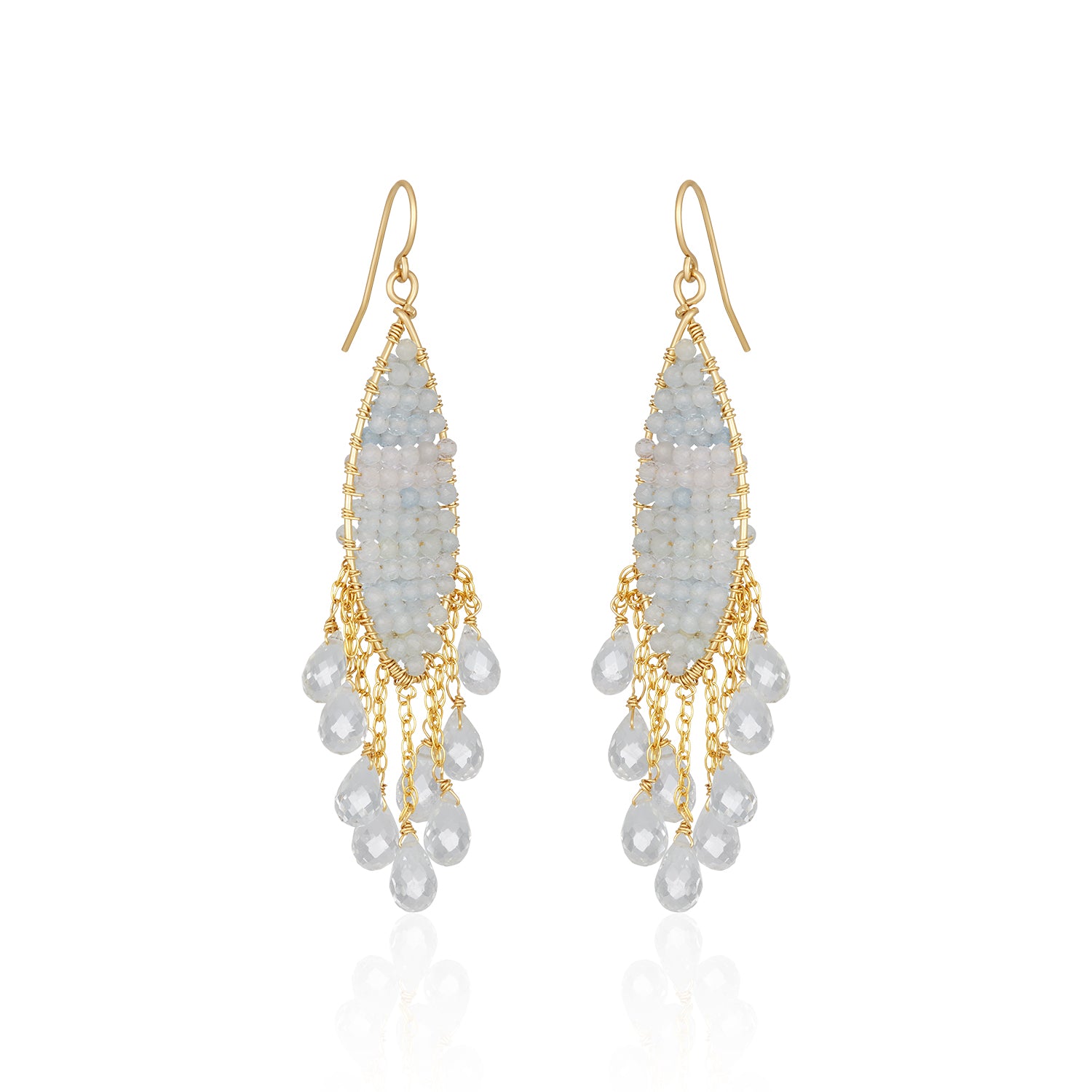 Glamour in Aquamarine Earrings