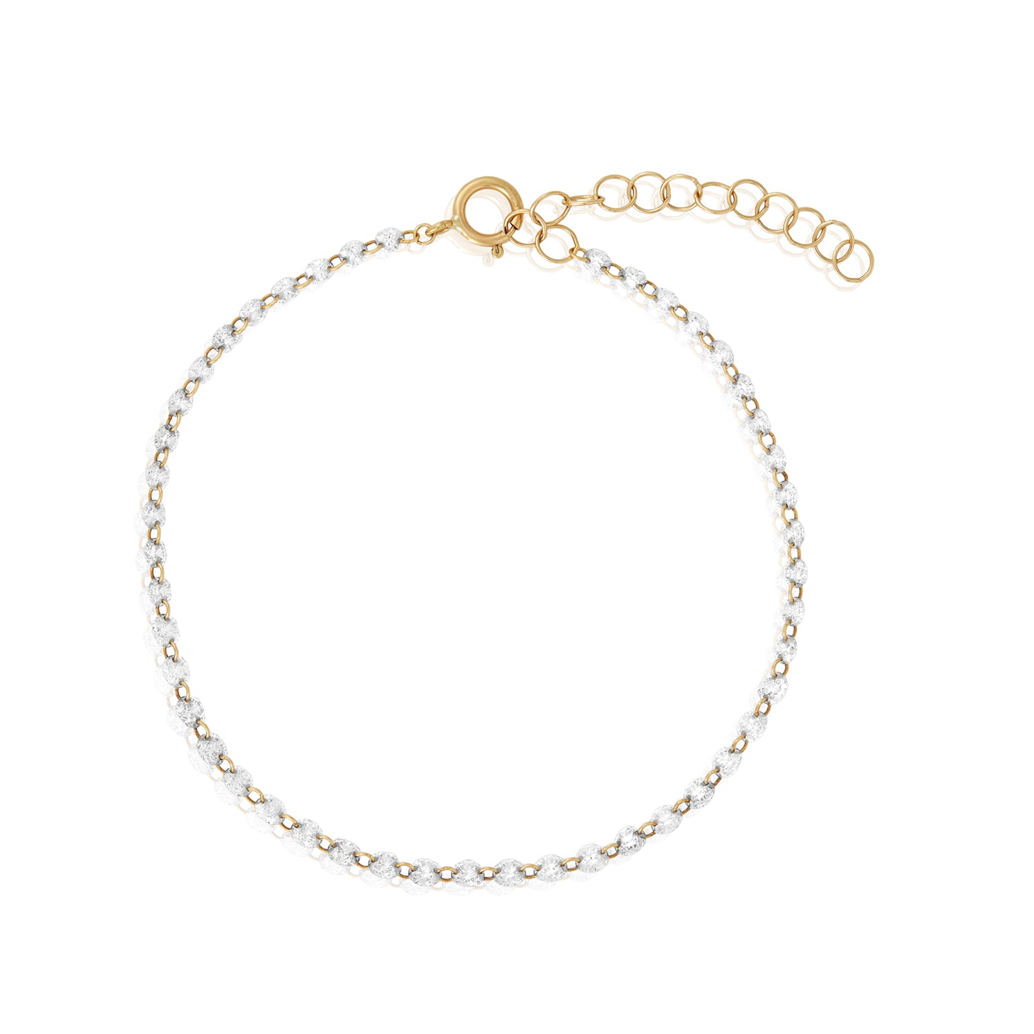Lab Floating Diamond All Around Bracelet-14k