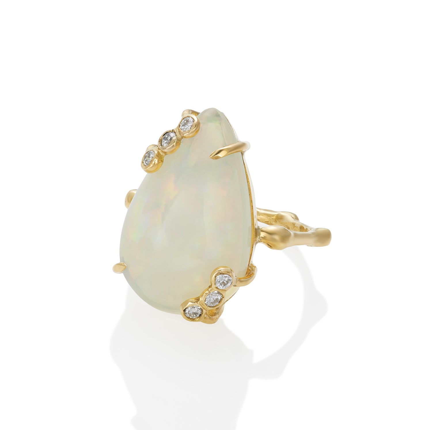 Grande Pear Shaped Opal Ring-14k Gold