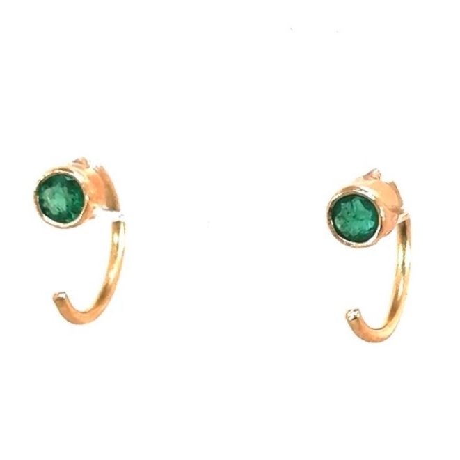 Gem Hugger Earrings in 14k