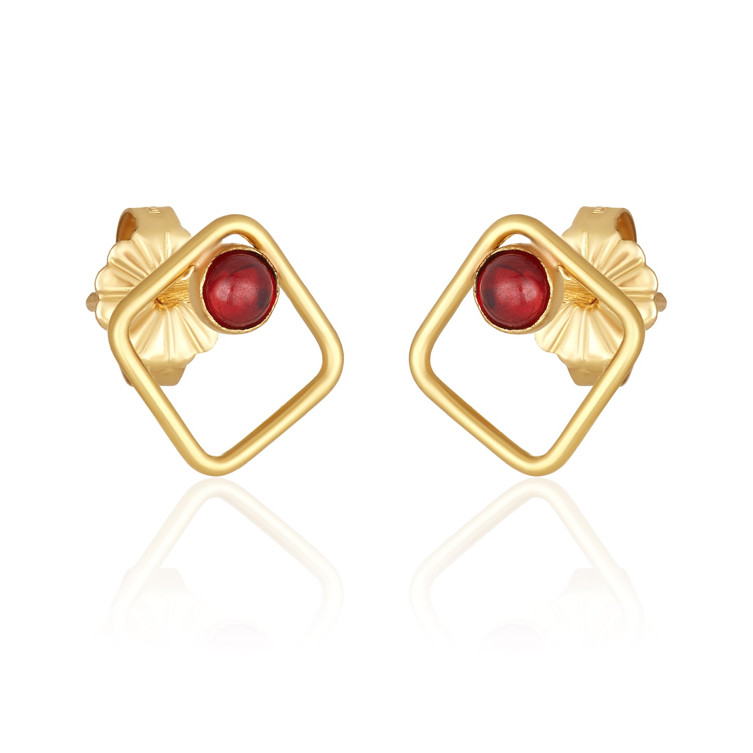 Golden Glory Square Studs