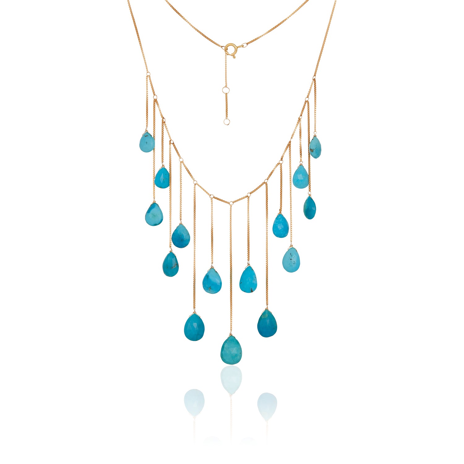 Turquoise Waterfall Necklace
