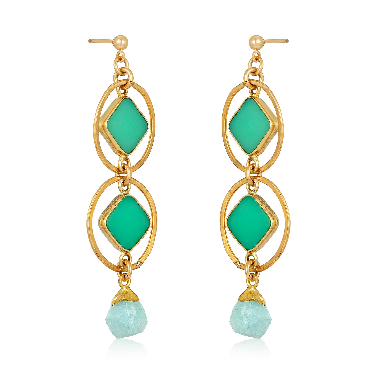 Double Take Chrysoprase Earrings