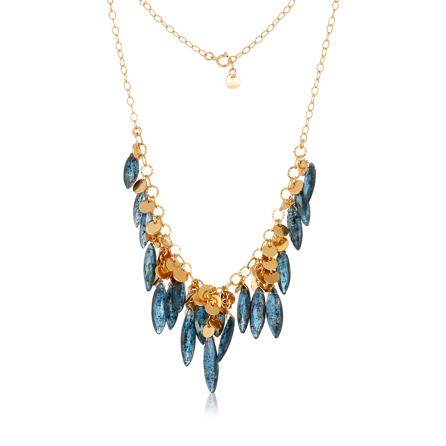 Joelle kyanite Leaf Necklace