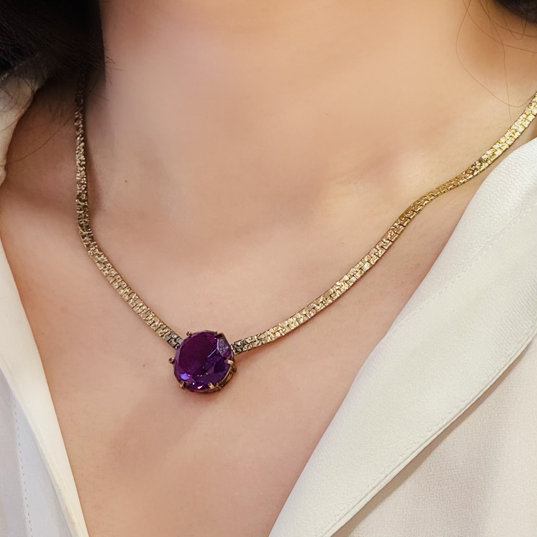 Amethyst Pendant Necklace