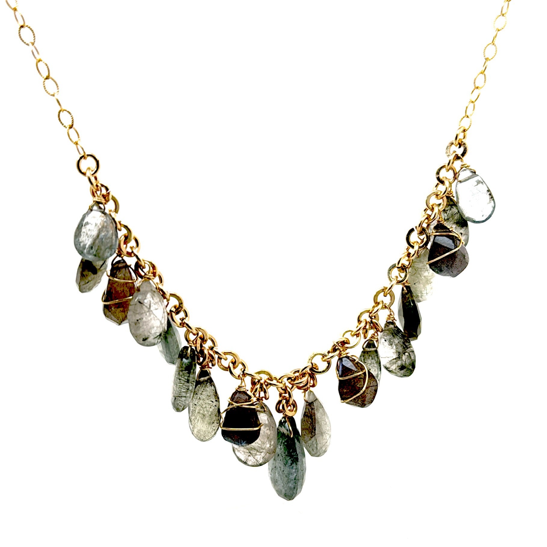 River Thame Necklace in Amethyst or Labrdorite