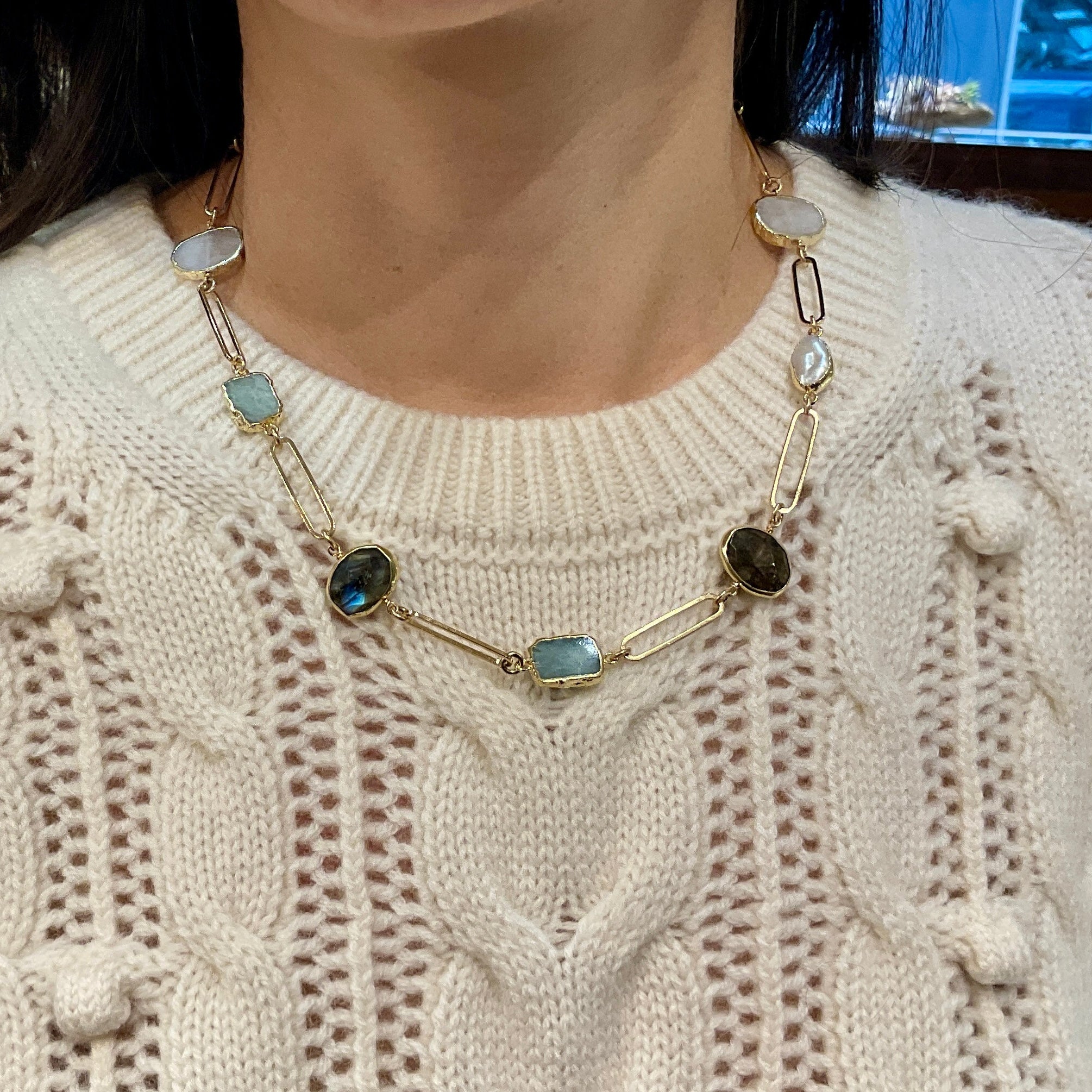 Como Paperclip Necklace