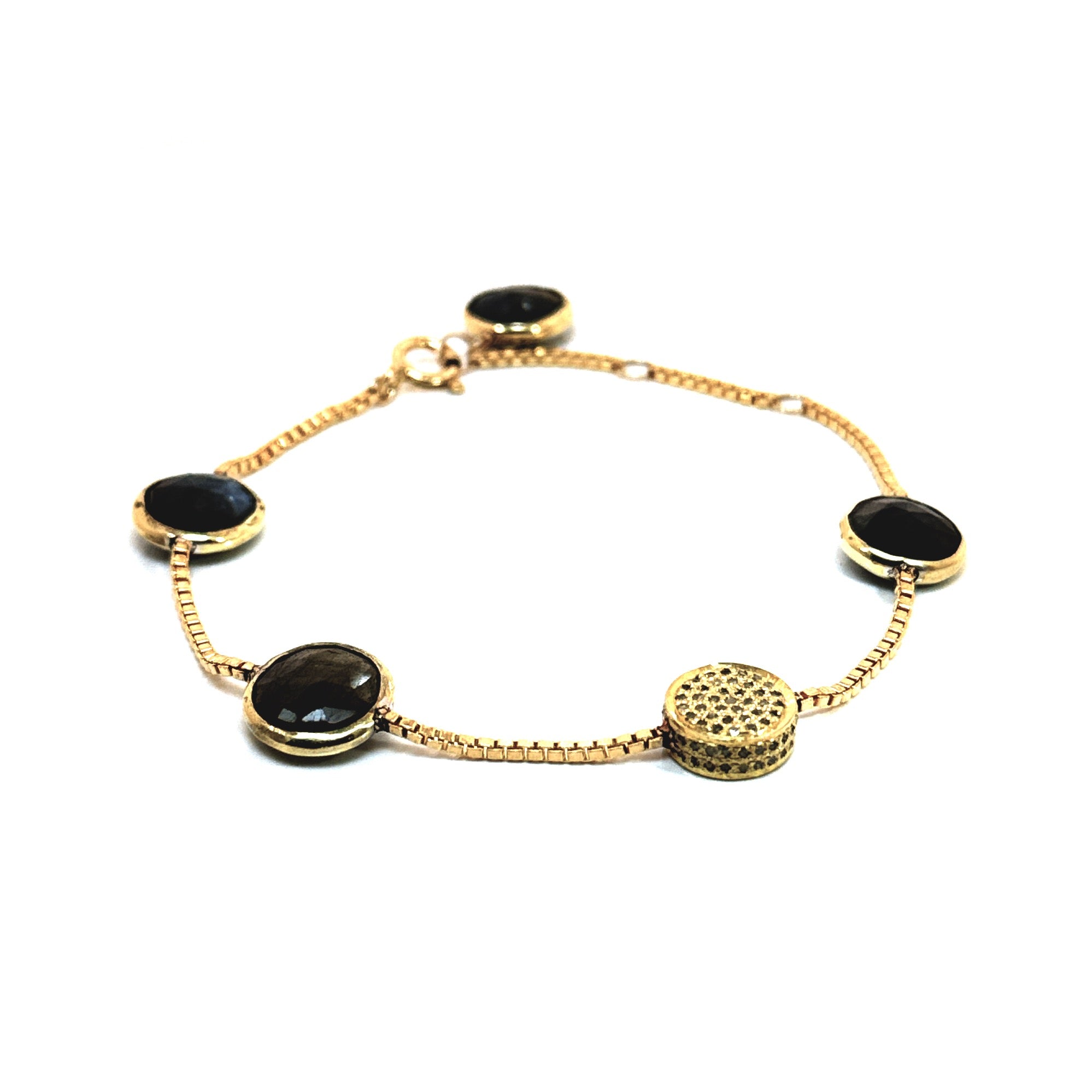 Sarah Labradorite Moon Bracelet