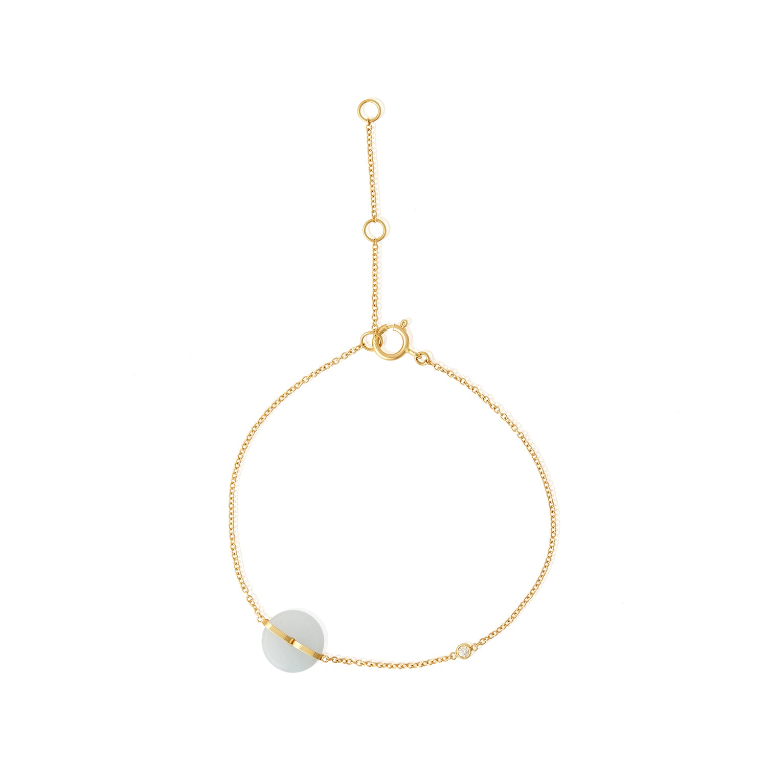 Petite Jade Diamond By The Side Bracelet